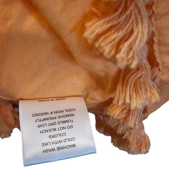 Chelsea & Violet Top! BOHO Embroidered Top Peach/White Size L - Picture 4 of 7